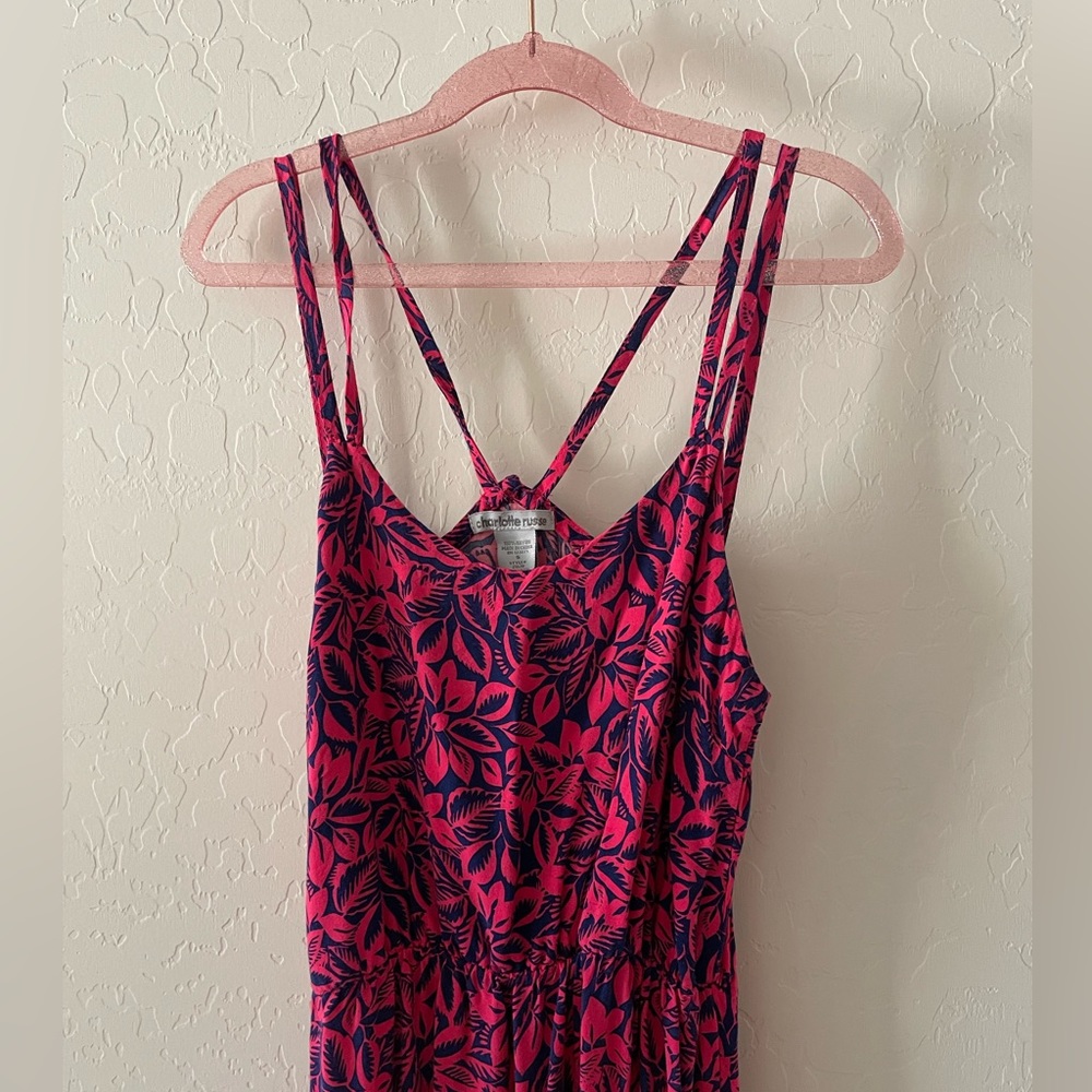 Charlotte Russe Pink & Navy Maxi
